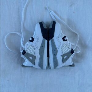 Jordan Kids White and Gray Sneakers